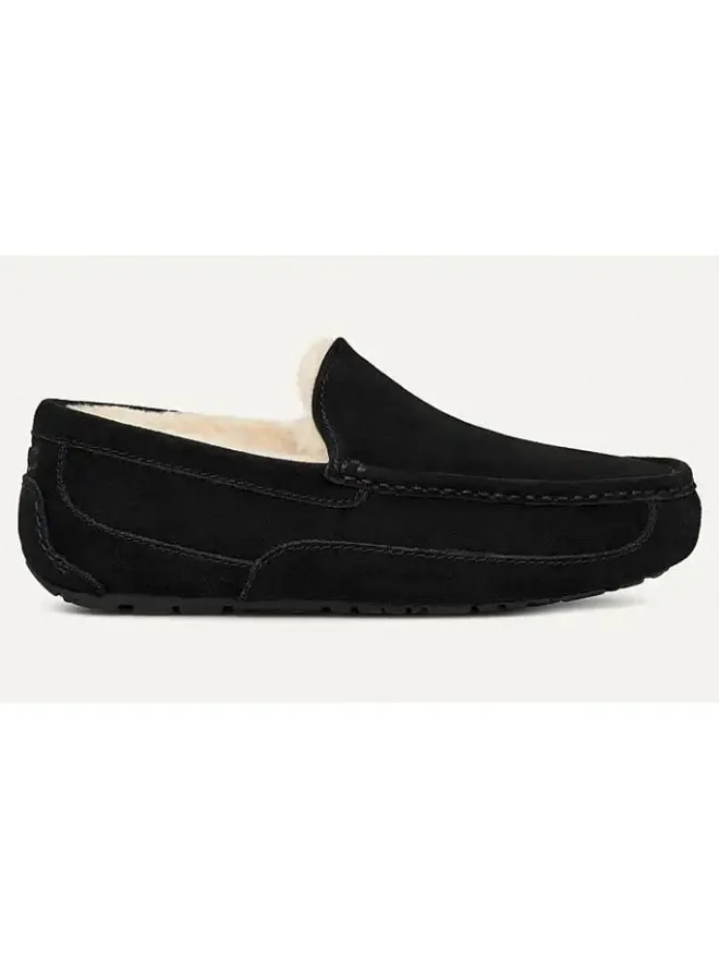 UGG Halbschuhe^Leder-Slipper "Ascot" in Schwarz