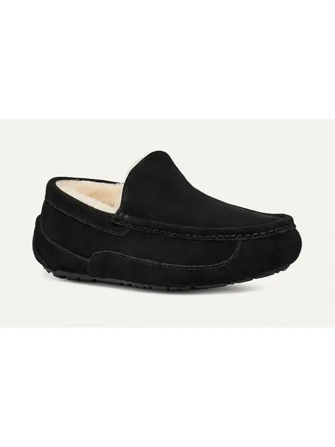 UGG Halbschuhe^Leder-Slipper "Ascot" in Schwarz