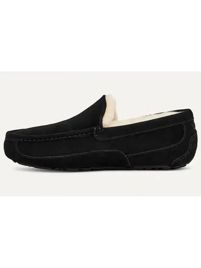UGG Halbschuhe^Leder-Slipper "Ascot" in Schwarz