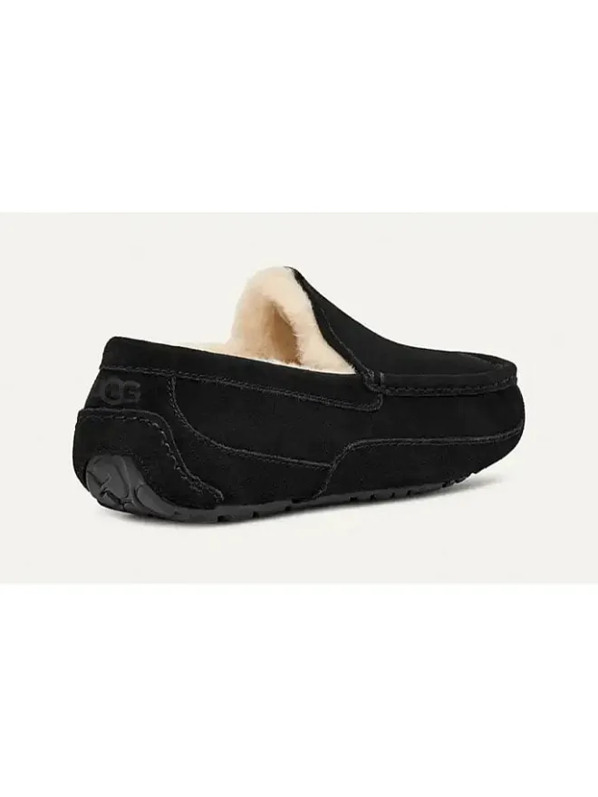 UGG Halbschuhe^Leder-Slipper "Ascot" in Schwarz