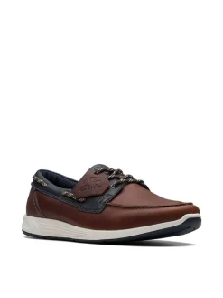 Leder-Slipper "ATL Sail Go" in Braun>Clarks Online