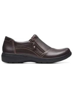 Clarks Halbschuhe^Leder-Slipper "Carleigh Ray" in Braun
