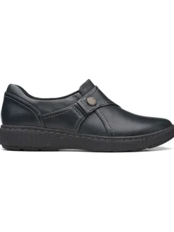 Clarks Halbschuhe^Leder-Slipper "Caroline Pearl" in Schwarz