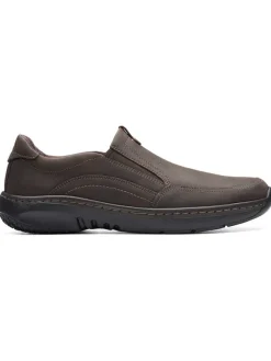 Leder-Slipper "Pro Step" in Beige/ Grau>Clarks New