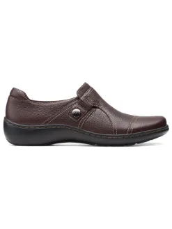 Leder-Slipper "Cora Poppy" in Braun>Clarks
