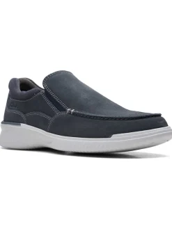 Clarks Halbschuhe^Leder-Slipper "Donaway Free" in Dunkelblau