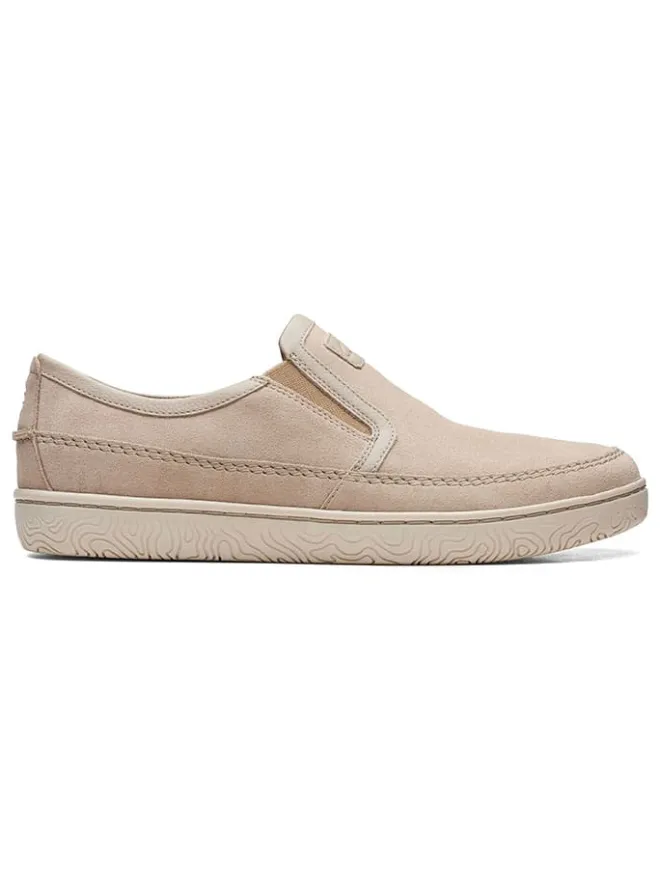 Clarks Halbschuhe^Leder-Slipper "Hodson" in Beige