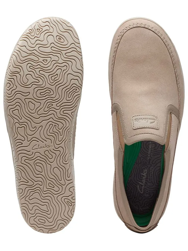 Clarks Halbschuhe^Leder-Slipper "Hodson" in Beige