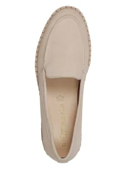 Tamaris Halbschuhe^Leder-Slipper in Beige