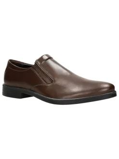 Wojas Halbschuhe^Leder-Slipper in Braun