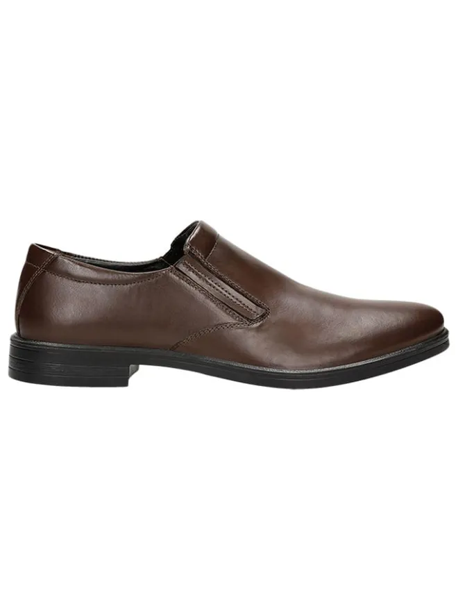 Wojas Halbschuhe^Leder-Slipper in Braun