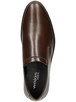 Wojas Halbschuhe^Leder-Slipper in Braun