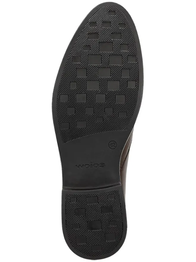 Wojas Halbschuhe^Leder-Slipper in Braun