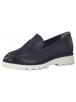 Marco Tozzi Halbschuhe^Leder-Slipper in Dunkelblau