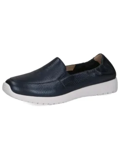 Leder-Slipper in Dunkelblau>Caprice