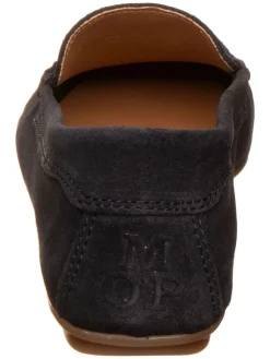 Leder-Slipper in Dunkelblau><noscript><img width=
