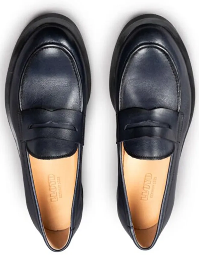 Leder-Slipper in Dunkelblau>LLOYD Best
