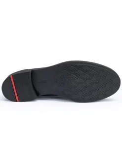 Leder-Slipper in Dunkelblau><noscript><img width=