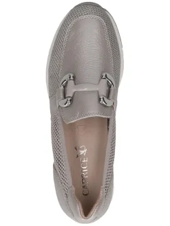 Leder-Slipper in Grau><noscript><img width=