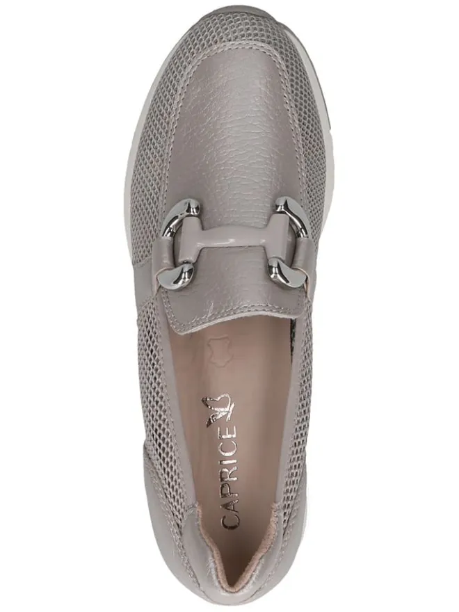 Leder-Slipper in Grau>Caprice