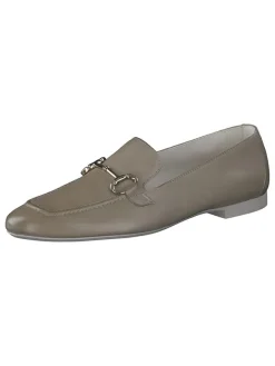 Paul Green Halbschuhe^Leder-Slipper in Khaki