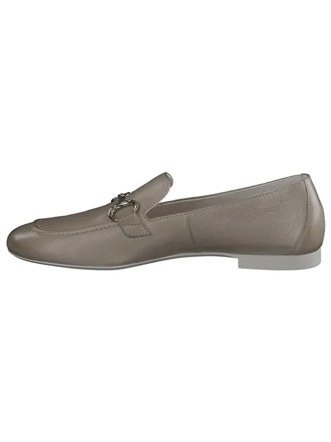 Paul Green Halbschuhe^Leder-Slipper in Khaki