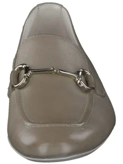 Paul Green Halbschuhe^Leder-Slipper in Khaki