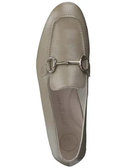 Paul Green Halbschuhe^Leder-Slipper in Khaki