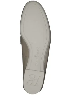 Paul Green Halbschuhe^Leder-Slipper in Khaki