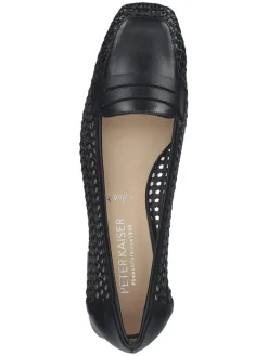 Leder-Slipper in Schwarz><noscript><img width=