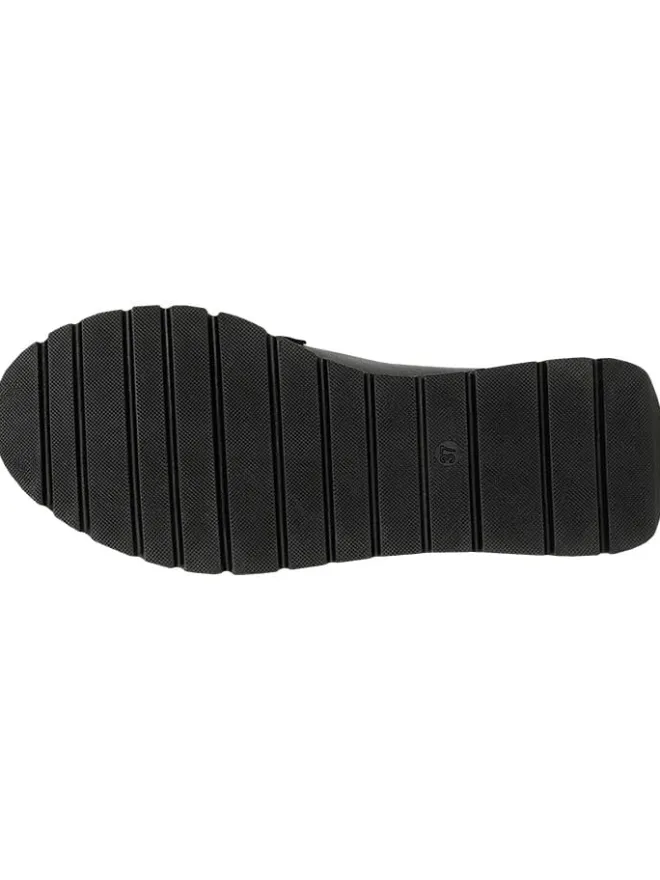 Wojas Halbschuhe^Leder-Slipper in Schwarz