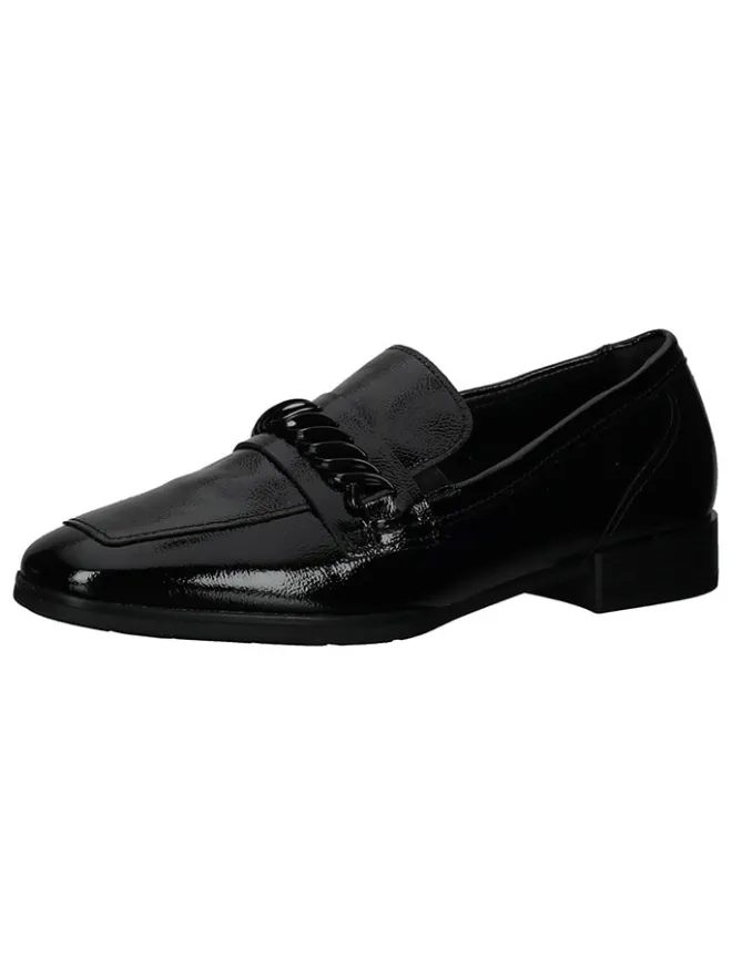 Gabor Halbschuhe^Leder-Slipper in Schwarz