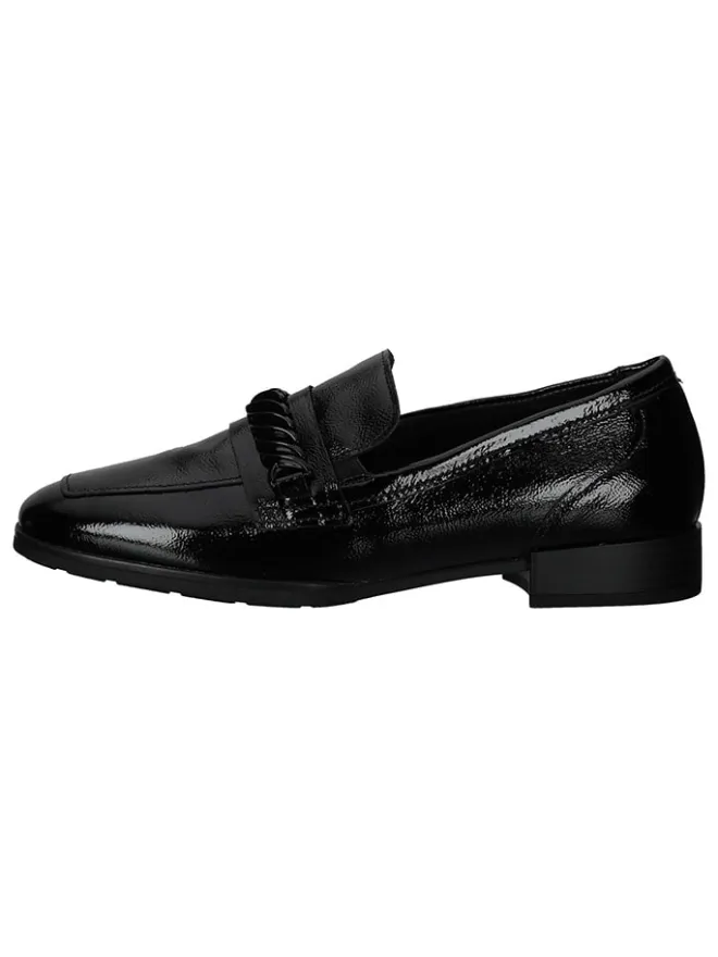 Gabor Halbschuhe^Leder-Slipper in Schwarz