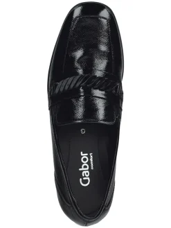 Gabor Halbschuhe^Leder-Slipper in Schwarz