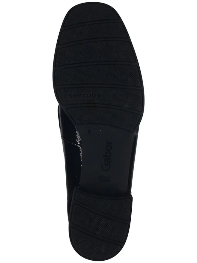 Gabor Halbschuhe^Leder-Slipper in Schwarz