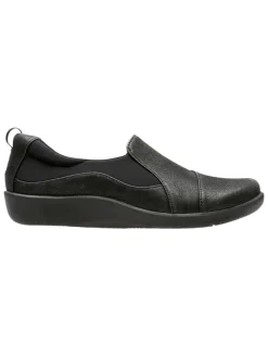 Leder-Slipper in Schwarz>Clarks Clearance