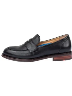 Leder-Slipper in Schwarz><noscript><img width=