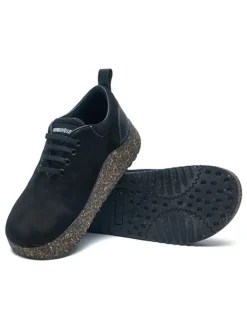Comfortfusse Halbschuhe|Halbschuhe^Leder-Slipper in Schwarz