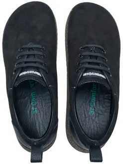 Comfortfusse Halbschuhe|Halbschuhe^Leder-Slipper in Schwarz
