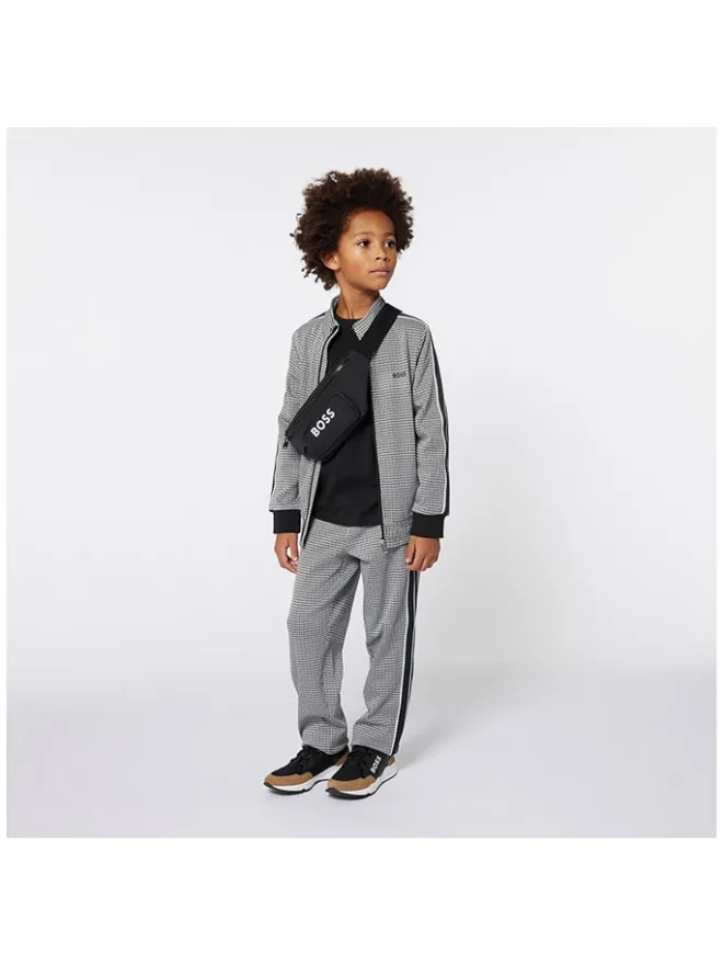 Hugo Boss Kids Halbschuhe·Slipper^Leder-Slipper in Schwarz/ Hellbraun