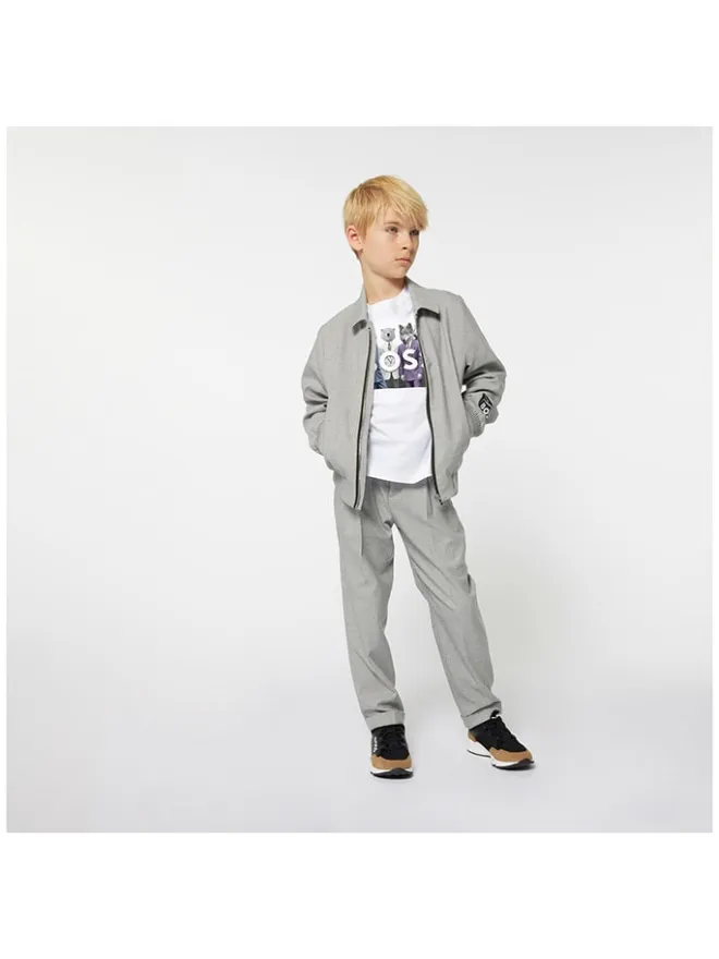 Hugo Boss Kids Halbschuhe·Slipper^Leder-Slipper in Schwarz/ Hellbraun