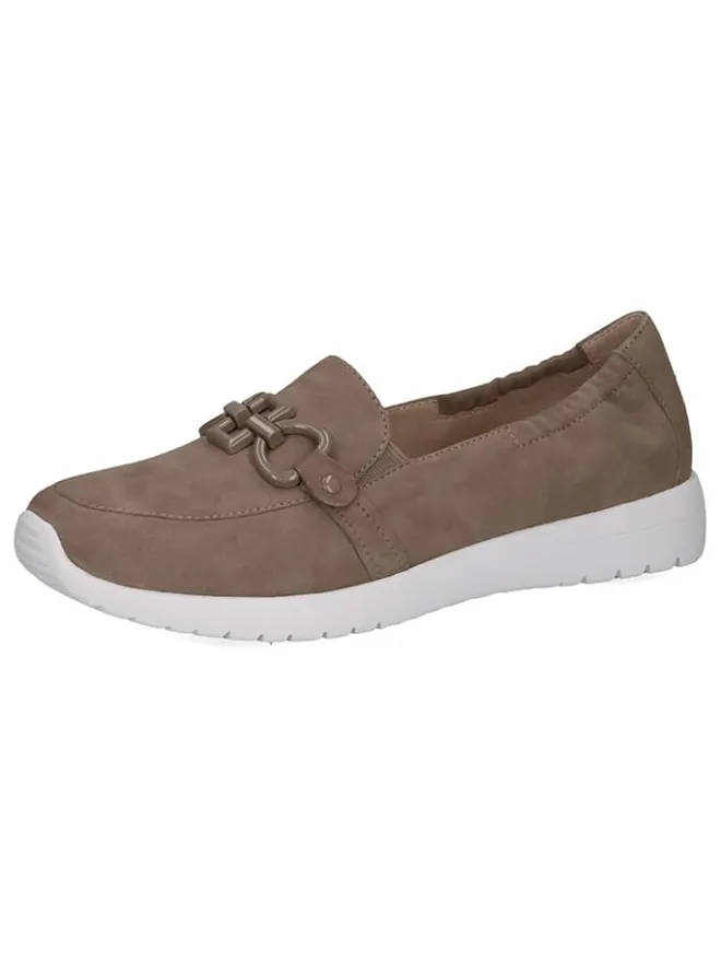Caprice Halbschuhe^Leder-Slipper in Taupe