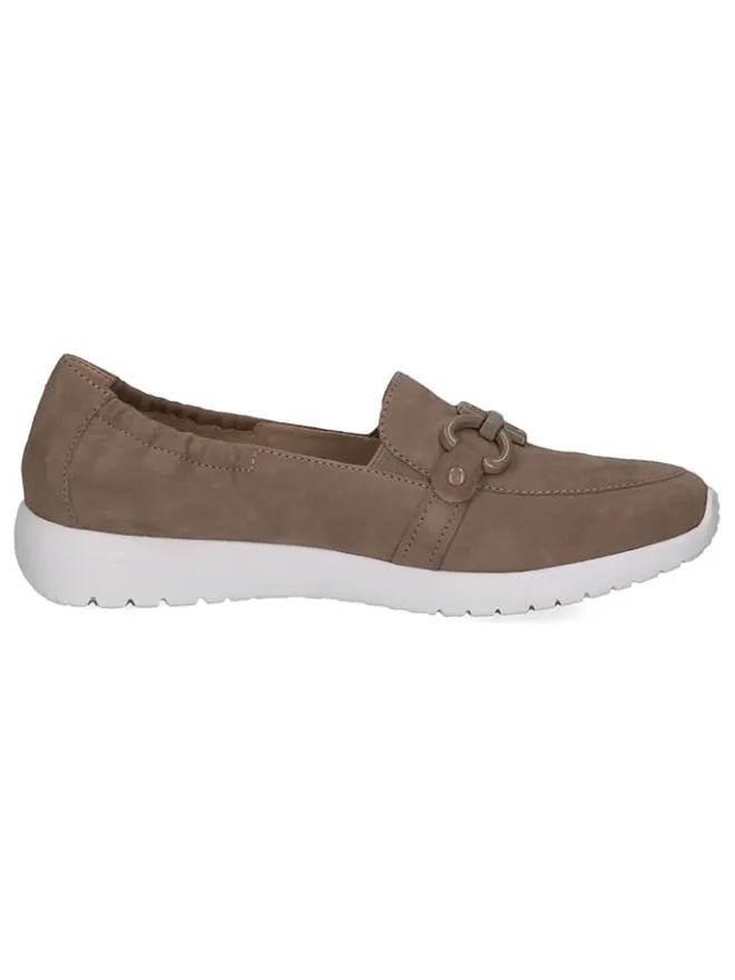 Caprice Halbschuhe^Leder-Slipper in Taupe