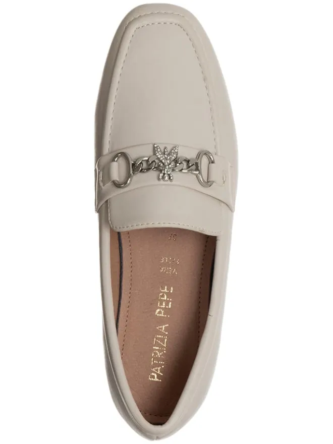 Patrizia Pepe Halbschuhe^Leder-Slipper in Weiß