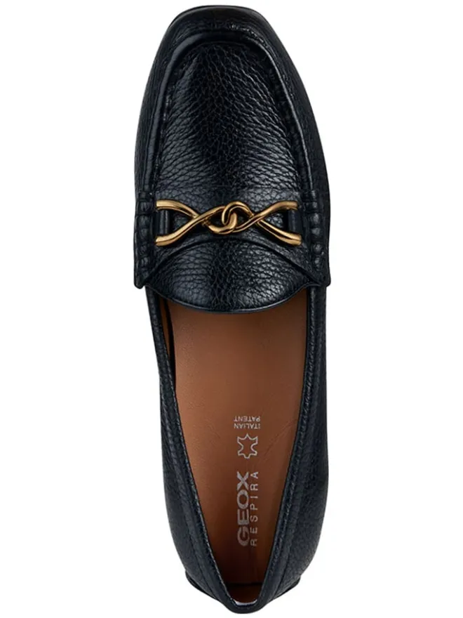 Leder-Slipper "Kosmopolis + Grip" in Schwarz>Geox Hot