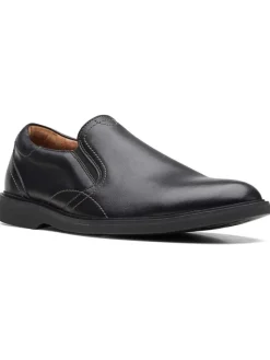 Clarks Halbschuhe^Leder-Slipper "Malwood Easy" in Schwarz
