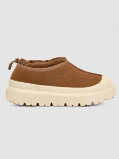 Leder-Slipper "Tasman Weather" in Hellbraun/ Creme>UGG Best