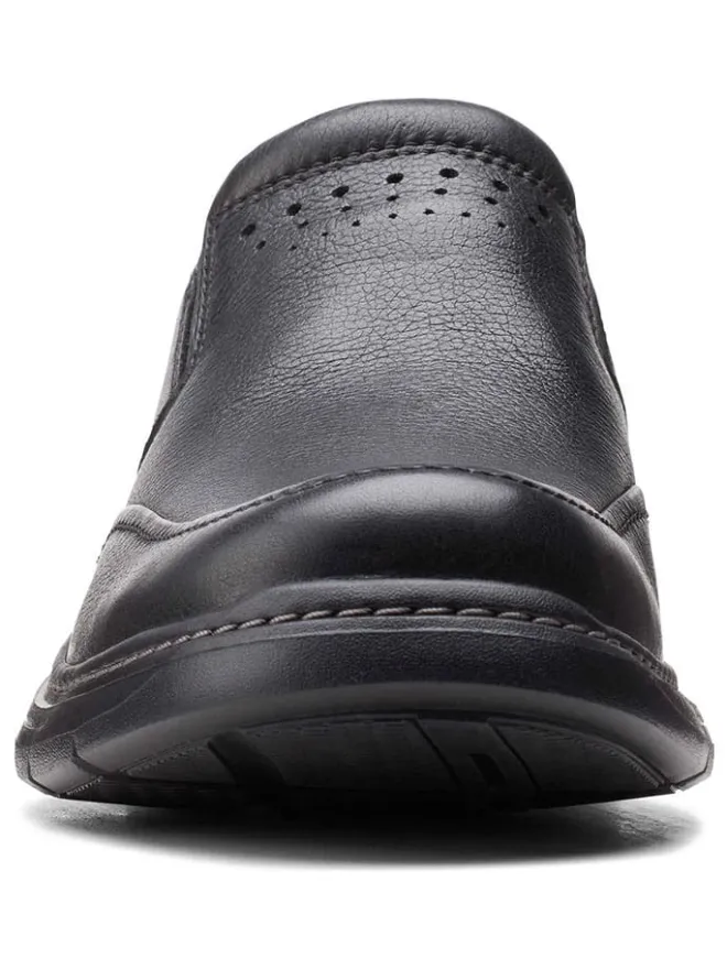 Clarks Halbschuhe^Leder-Slipper "Un Brawley" in Schwarz