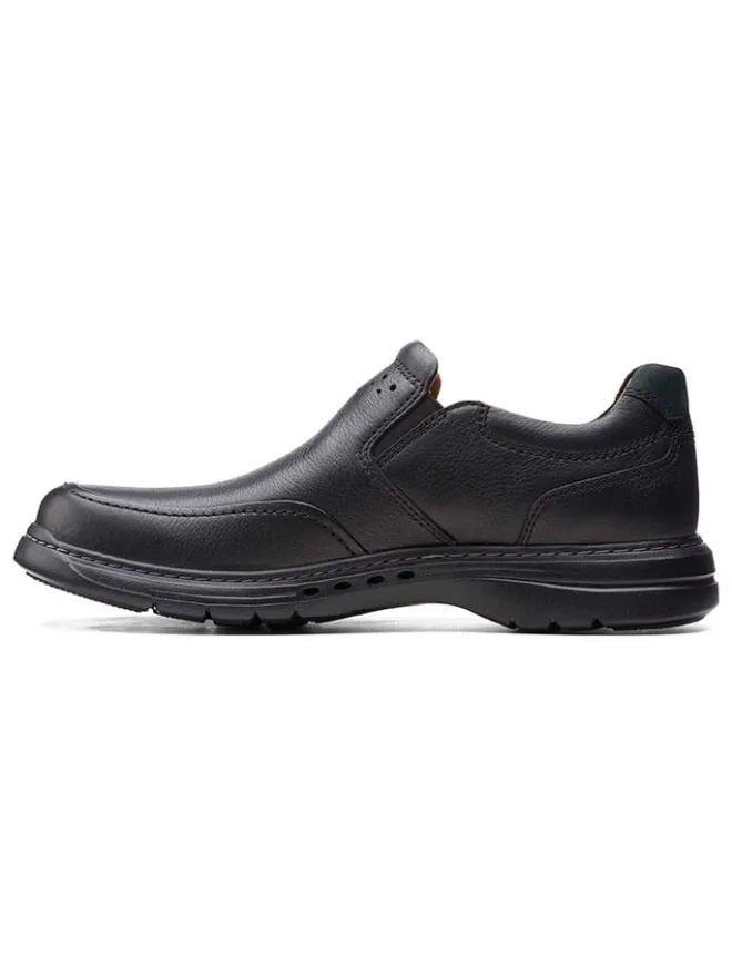 Clarks Halbschuhe^Leder-Slipper "Un Brawley" in Schwarz