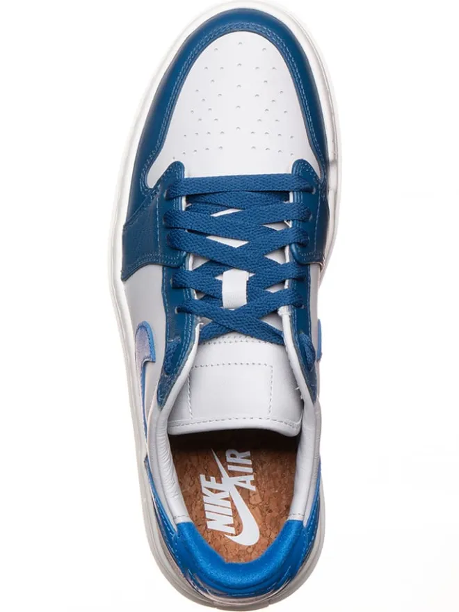 Leder-Sneaker ''1 Elevate Low'' in Weiß/ Blau>Air Jordan